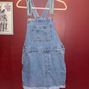 Universal Thread Light Wash Denim Shortall Overalls 10/30R